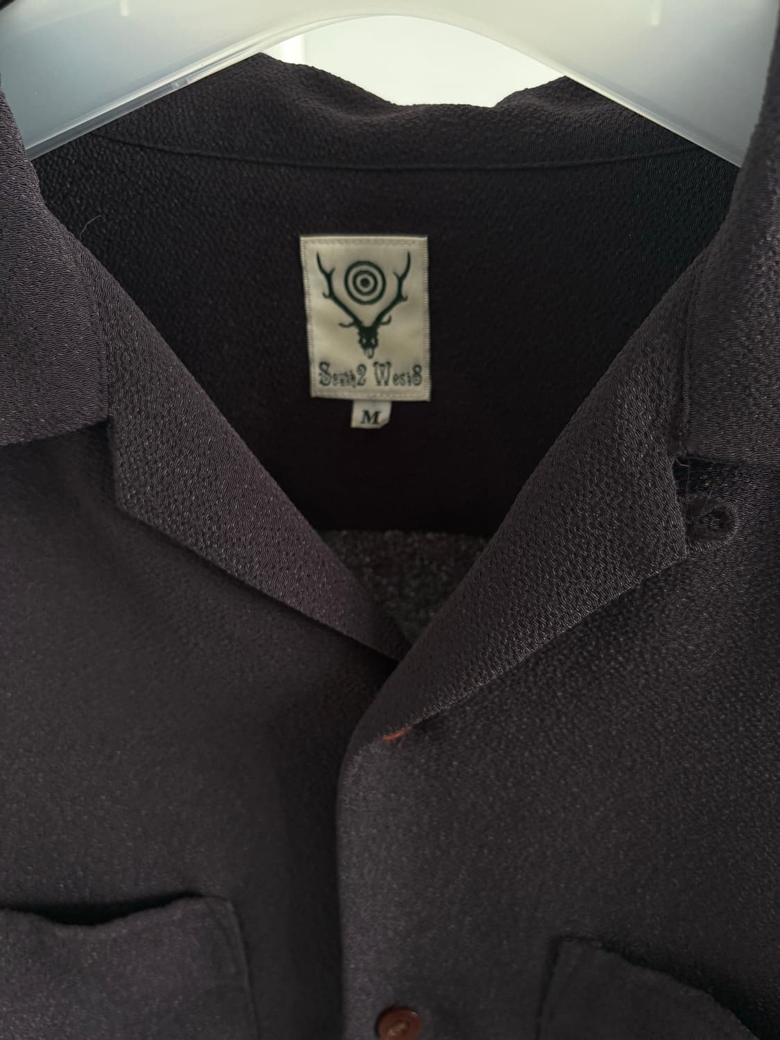 South2 West8 남이서팔 퍼플 브이넥 셔츠 M 상품이미지3