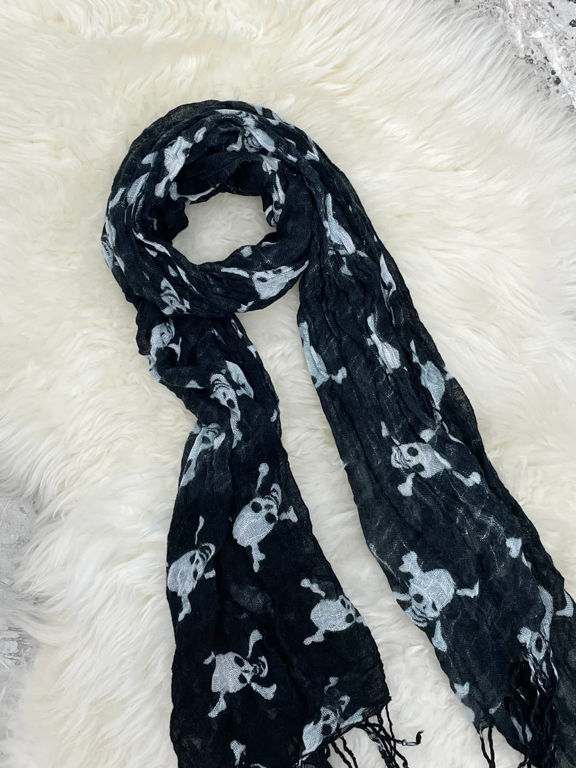 펑크 스컬 수술 머플러  상품이미지4