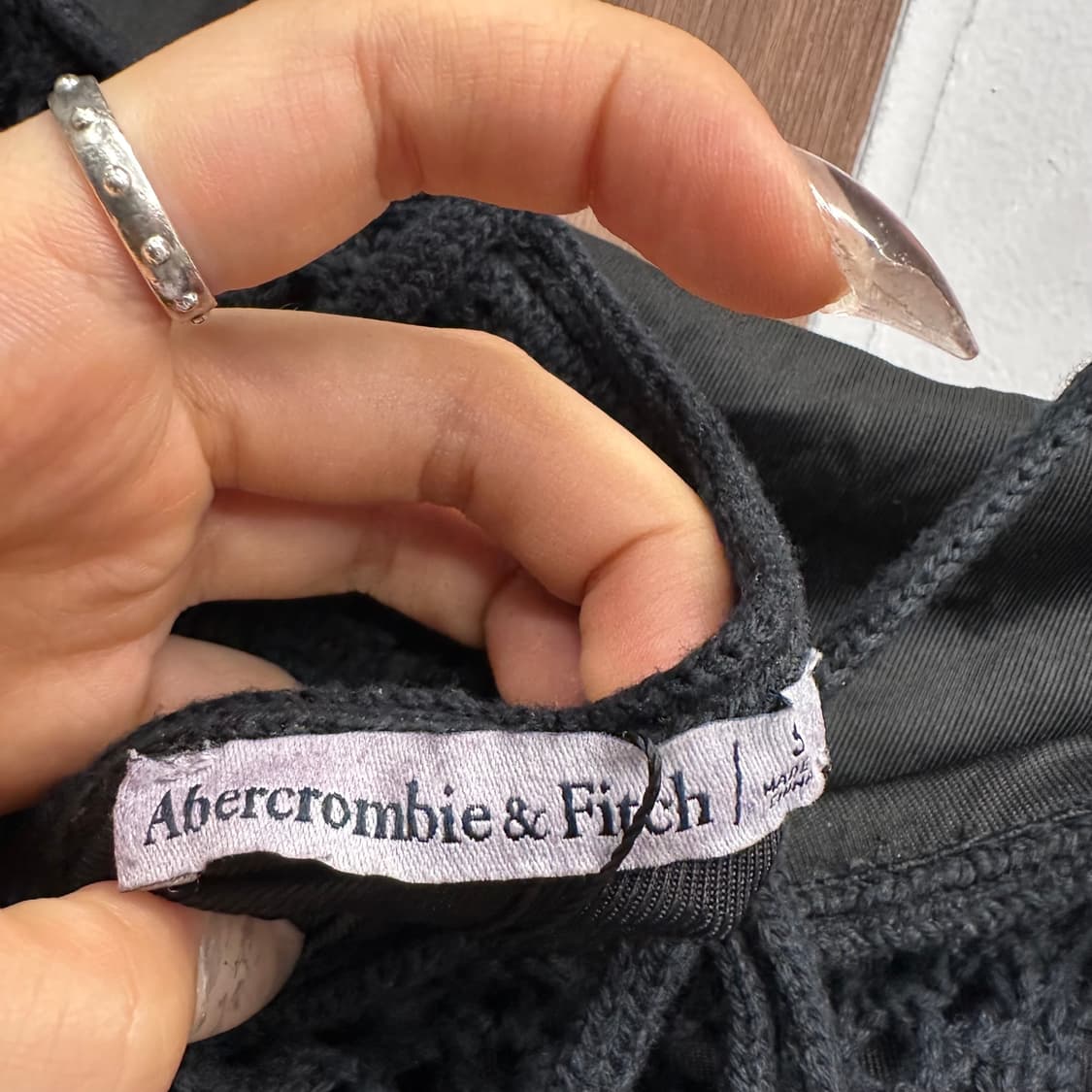 Abercrombie, Black Knit Tassel Dress  상품이미지7
