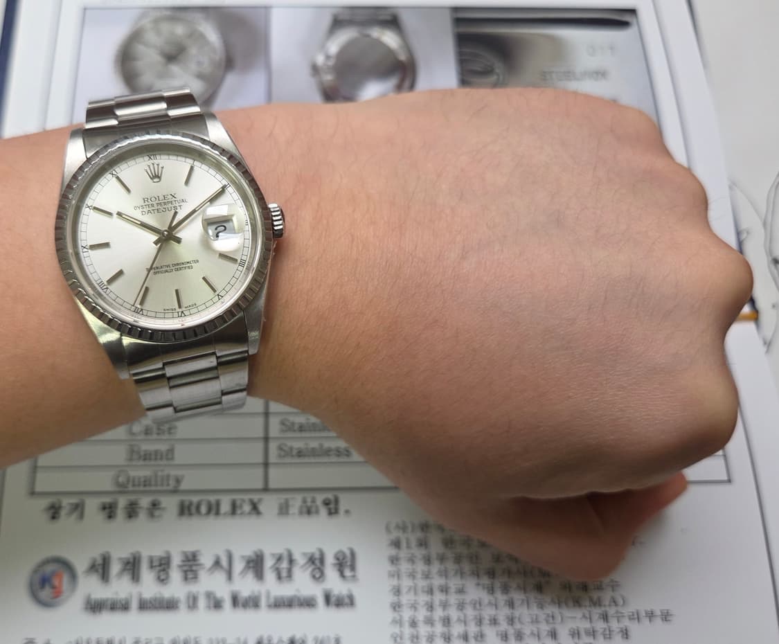 롤렉스 데이저스트 16220 레일로드 실버판 오이스터 브레이슬릿 ver. 상품이미지9