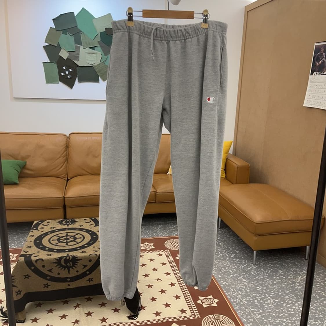 챔피온 올드스쿨 빈티지 캐주얼 기모 스웻팬츠 M C08716 상품이미지3