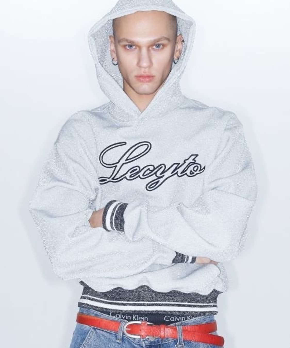 레씨토 샤이닝 엠보싱 후드 실버 상품이미지1