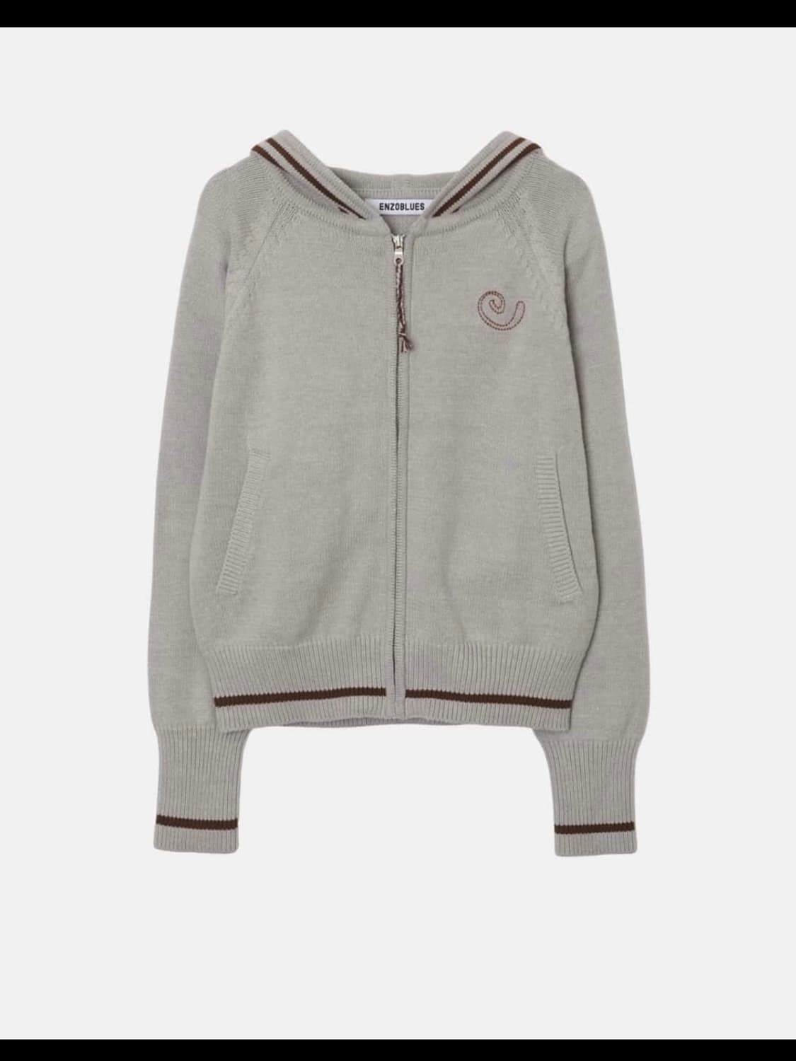 엔조블루스 니트 후드집업 상품이미지1