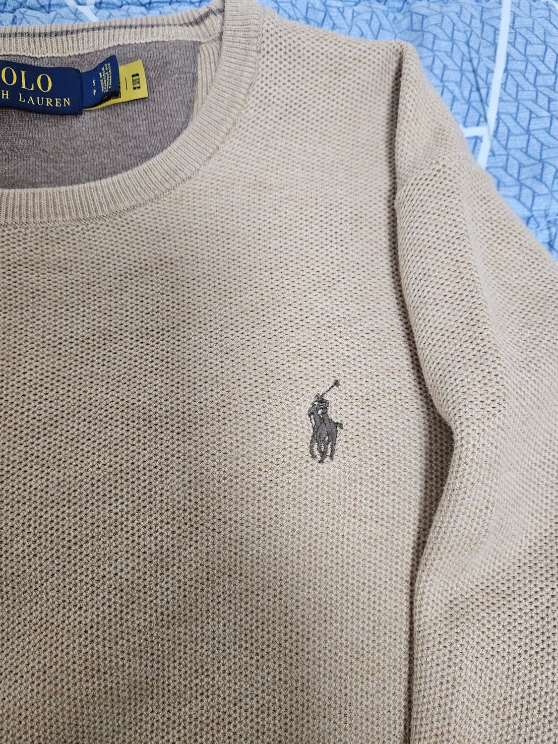 23fw 폴로 남성 코튼 메쉬(와플) 크루넥 니트 스웨터 상품이미지3