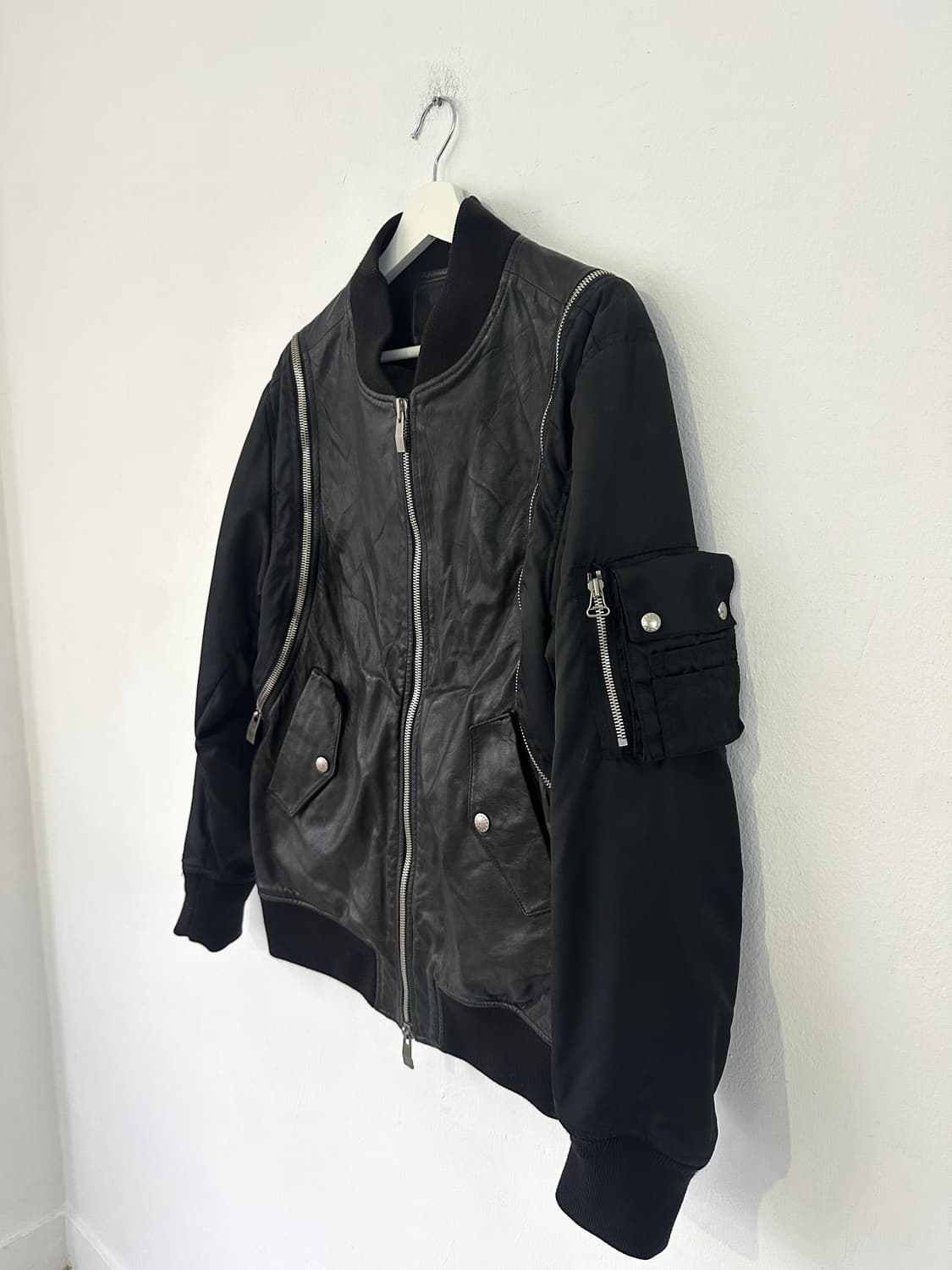 VTG 램스킨 레더 도킹 투웨이 봄버 상품이미지1