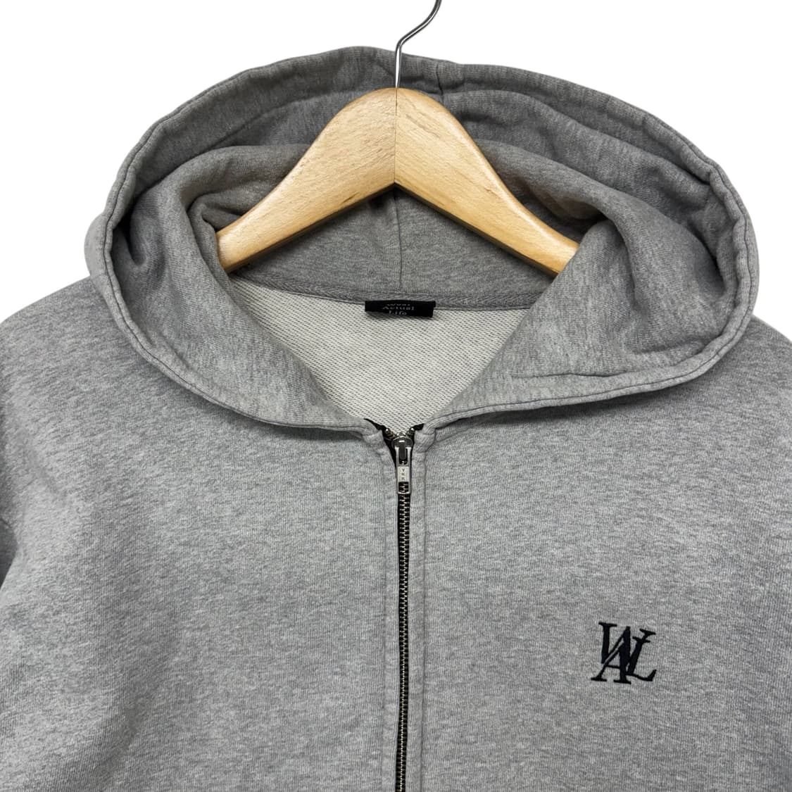 우알롱 로고 후드집업 상품이미지2