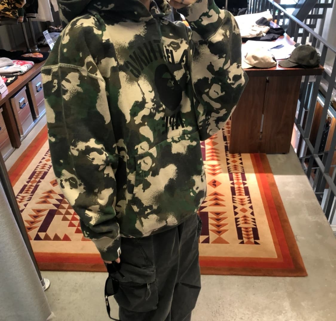 BAPE 카모 풀오버 후드 그린 L 판매합니다 상품이미지2