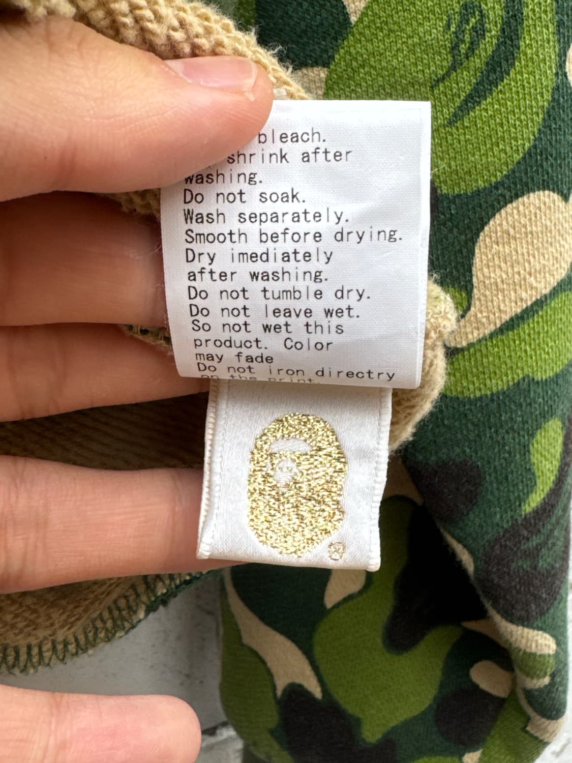 베이프 00s 아카이브 녹계 카모 og 스타디움 자켓 상품이미지9