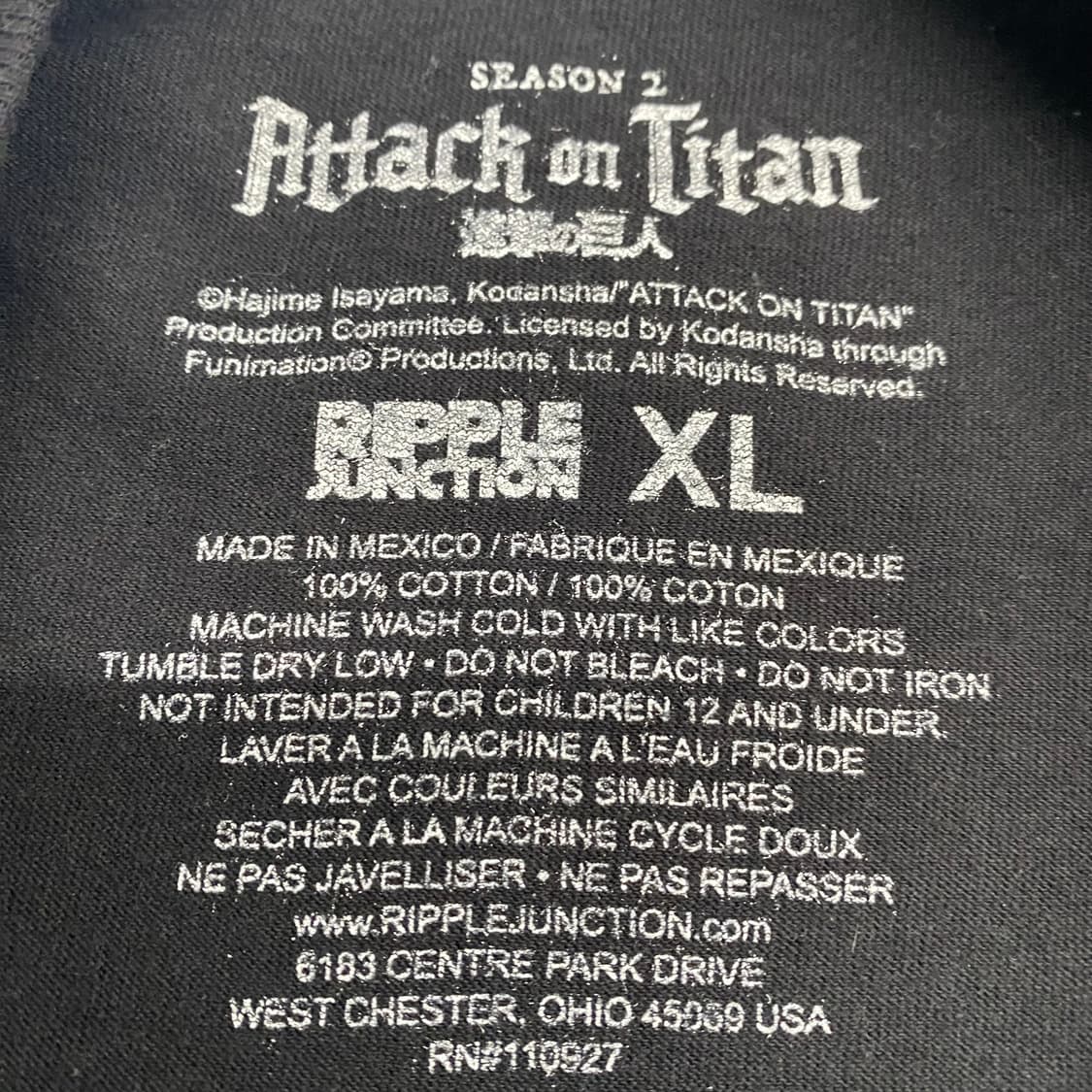 진격의거인 오피셜 애니메이션 티셔츠 상품이미지3