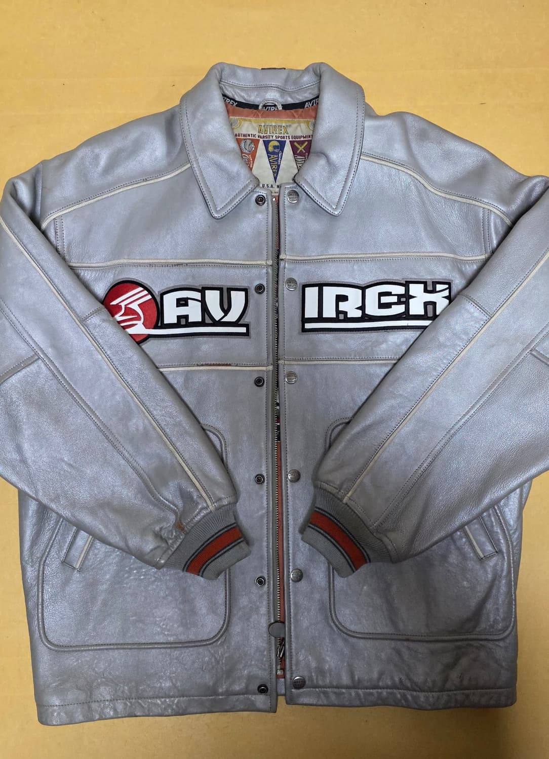 00's AVIREX 아비렉스 실버 스케이트 자켓 2XL XXL 상품이미지1
