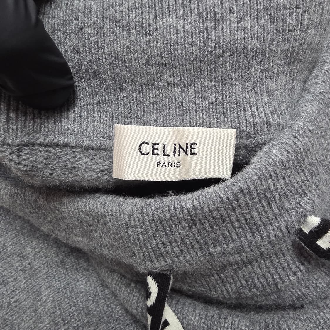 {클로젯}[M]셀린느 트리옹프 로고 드로우스트링 캐시미어 니트후드 셋업 상품이미지7