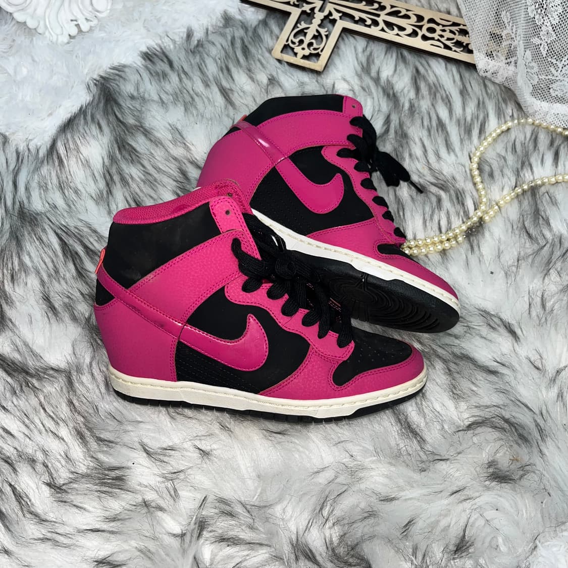 Nike 핫핑크 웨지 스니커즈 상품이미지2