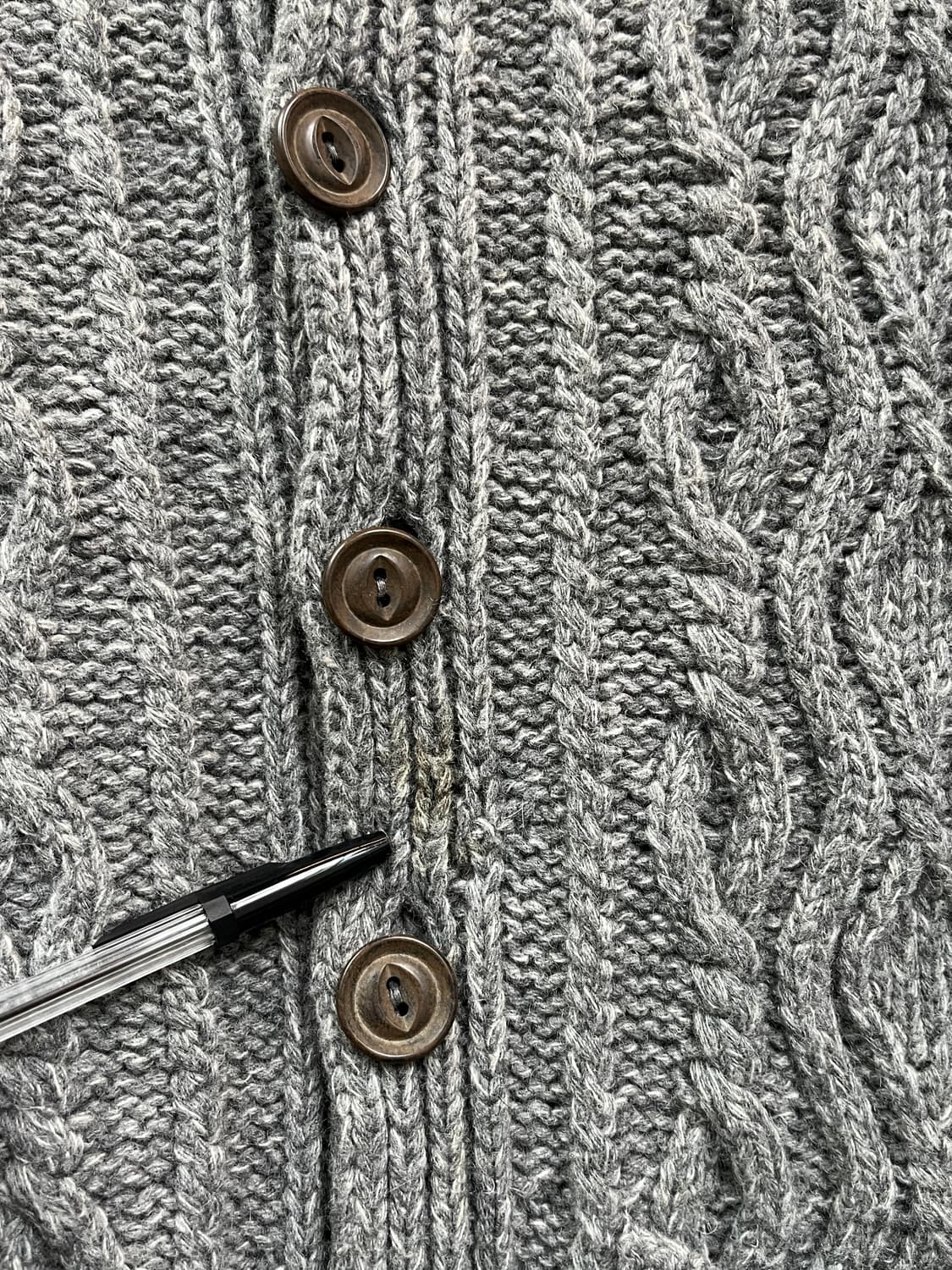 Franklin Marshall 케이블 니트 울 가디건 S 상품이미지5