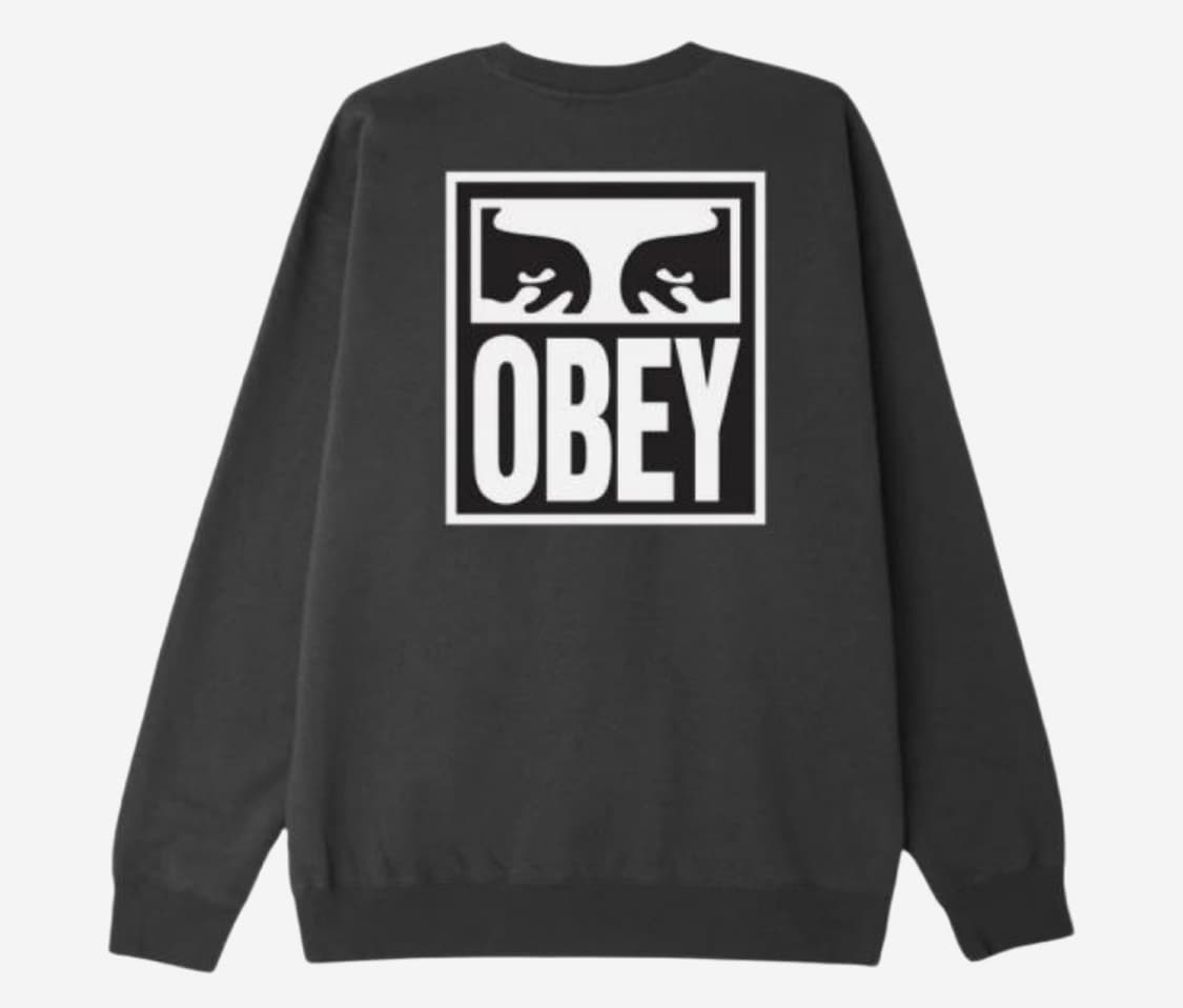 [L] 오베이 맨투맨 블랙 상품이미지1