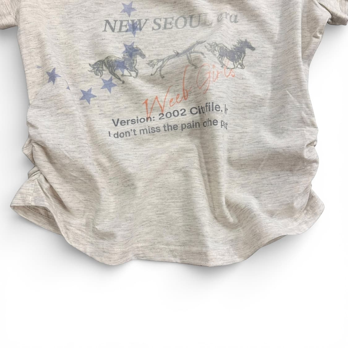 Melange Beige Print Top  상품이미지3