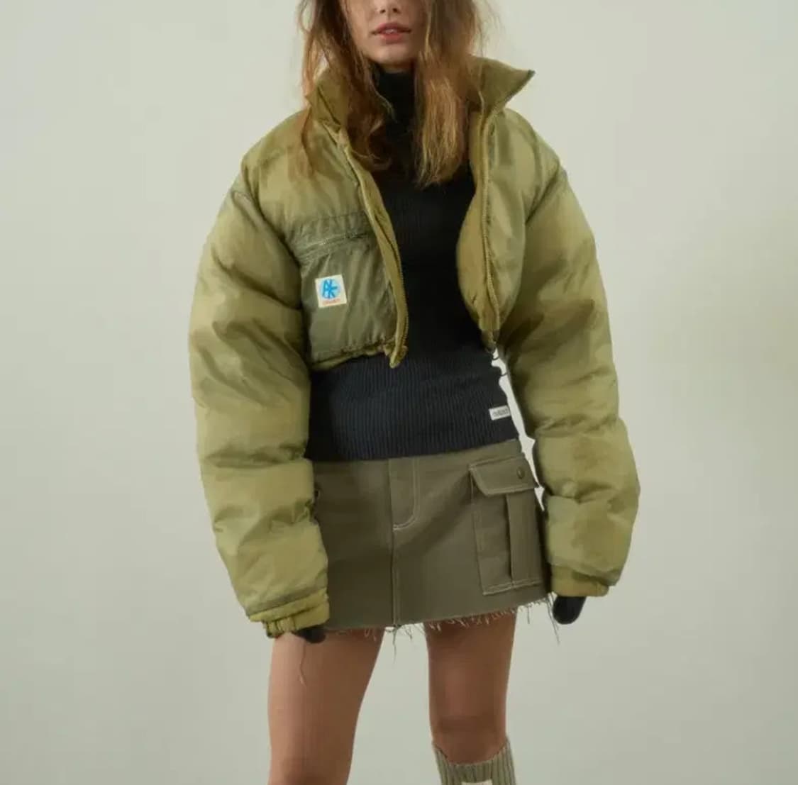 아우어솔티 덕다운패딩(올리브) 상품이미지5