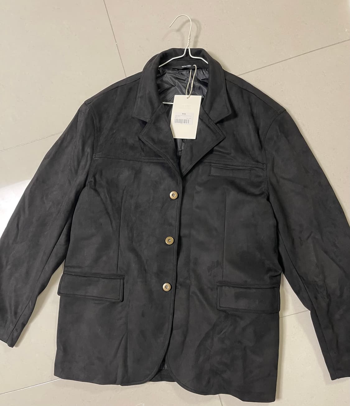 트릴리온 스웨이드 엘보우 패치3버튼 블레이저 새상품 XL 택O 상품이미지4