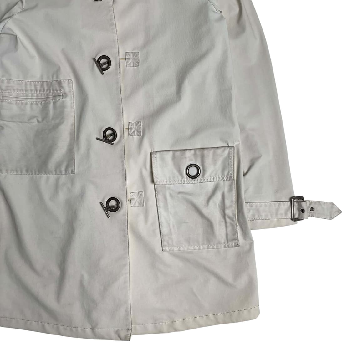 00s armani jeans 아일렛 일자후드 pvc 코트 (italy) 상품이미지3