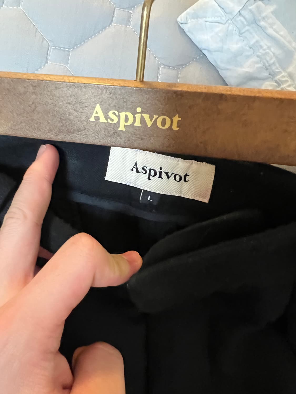 L 에스파이벗 맥시멀 드레이퍼리 인버티드 턱 와이드 슬랙스 블랙 상품이미지5