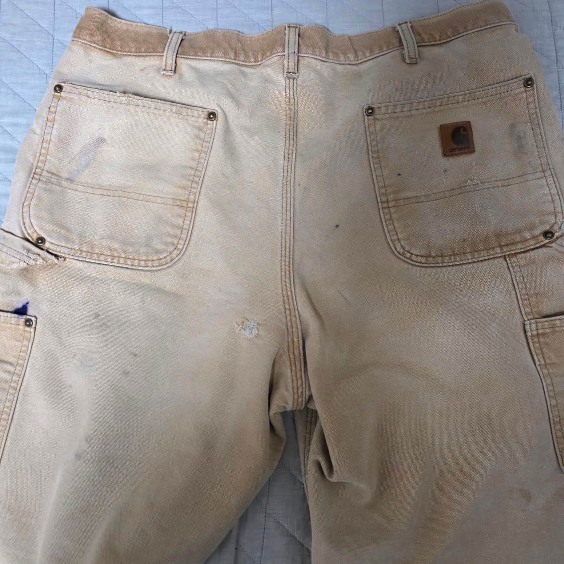 [36X34] 칼하트 더블니 B136 BRN 워크팬츠 트래쉬드 T-4 상품이미지6