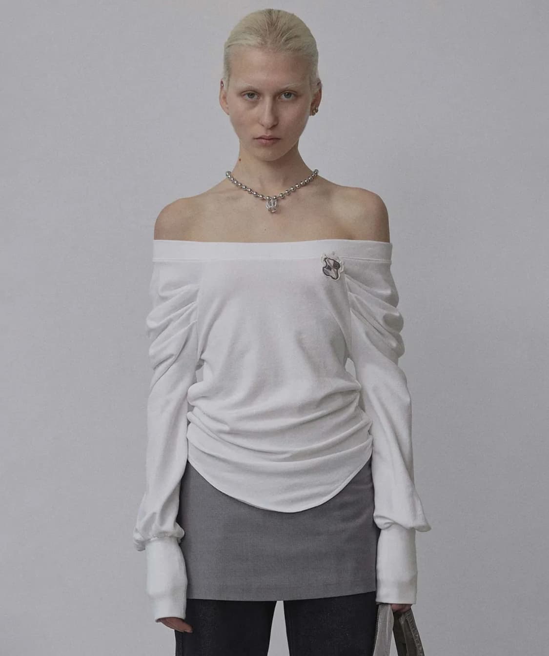 스컬프터 Princess Off-Shoulder Tee White 상품이미지2