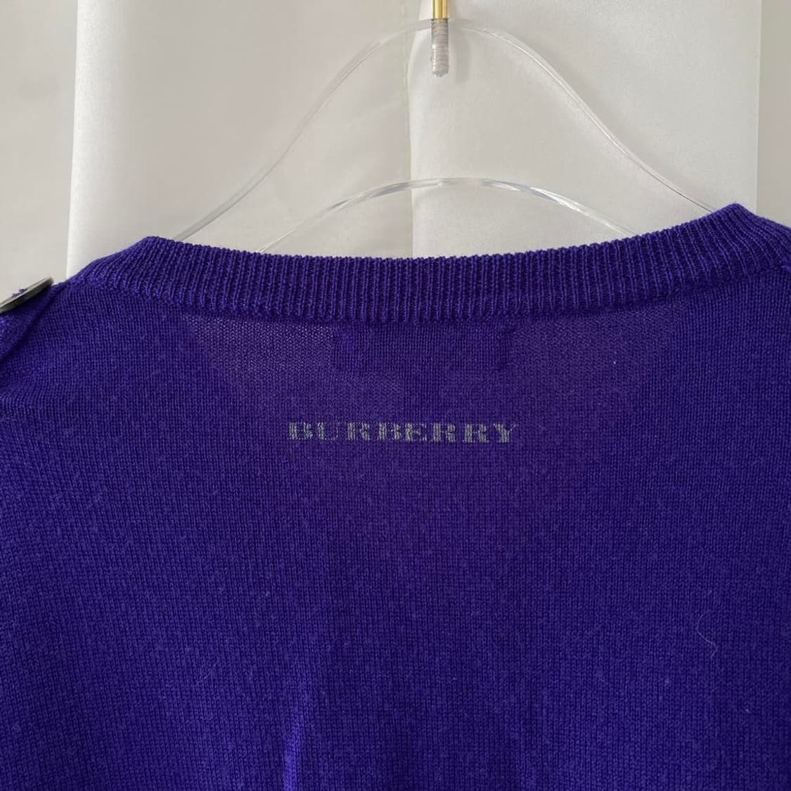 버버리 런던 메리노울 브이넥 니트 M, 100 상품이미지7