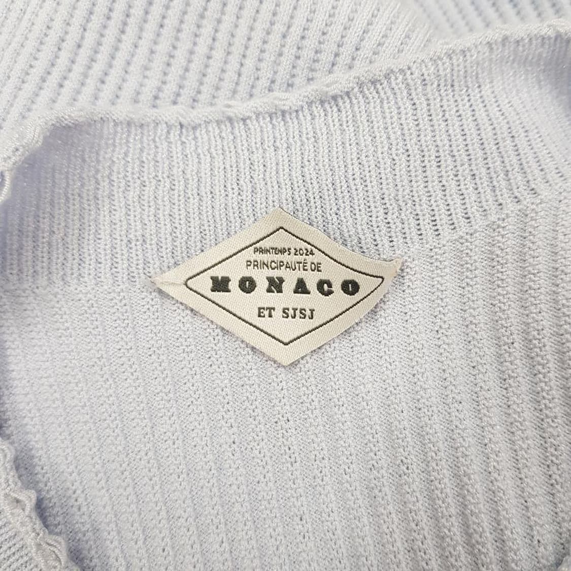 한섬 SJSJ 2023 라운드넥 플라워 디테일 니트 F사이즈 상품이미지5