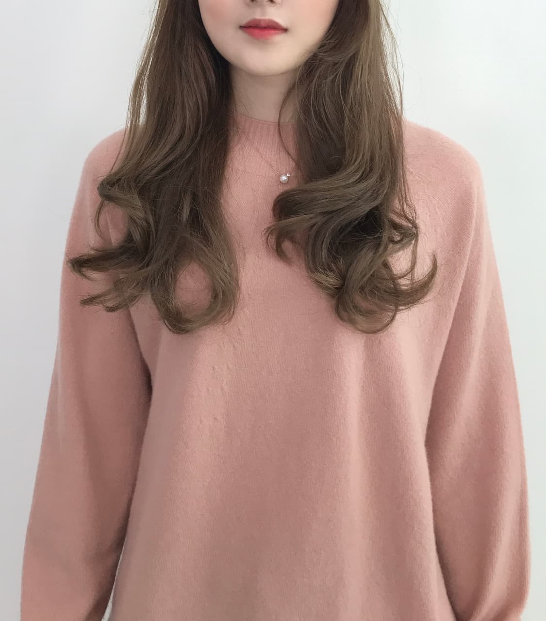 메리노 울캐시 홀가먼트 반목니트 D핑크 (M)새상품 상품이미지1