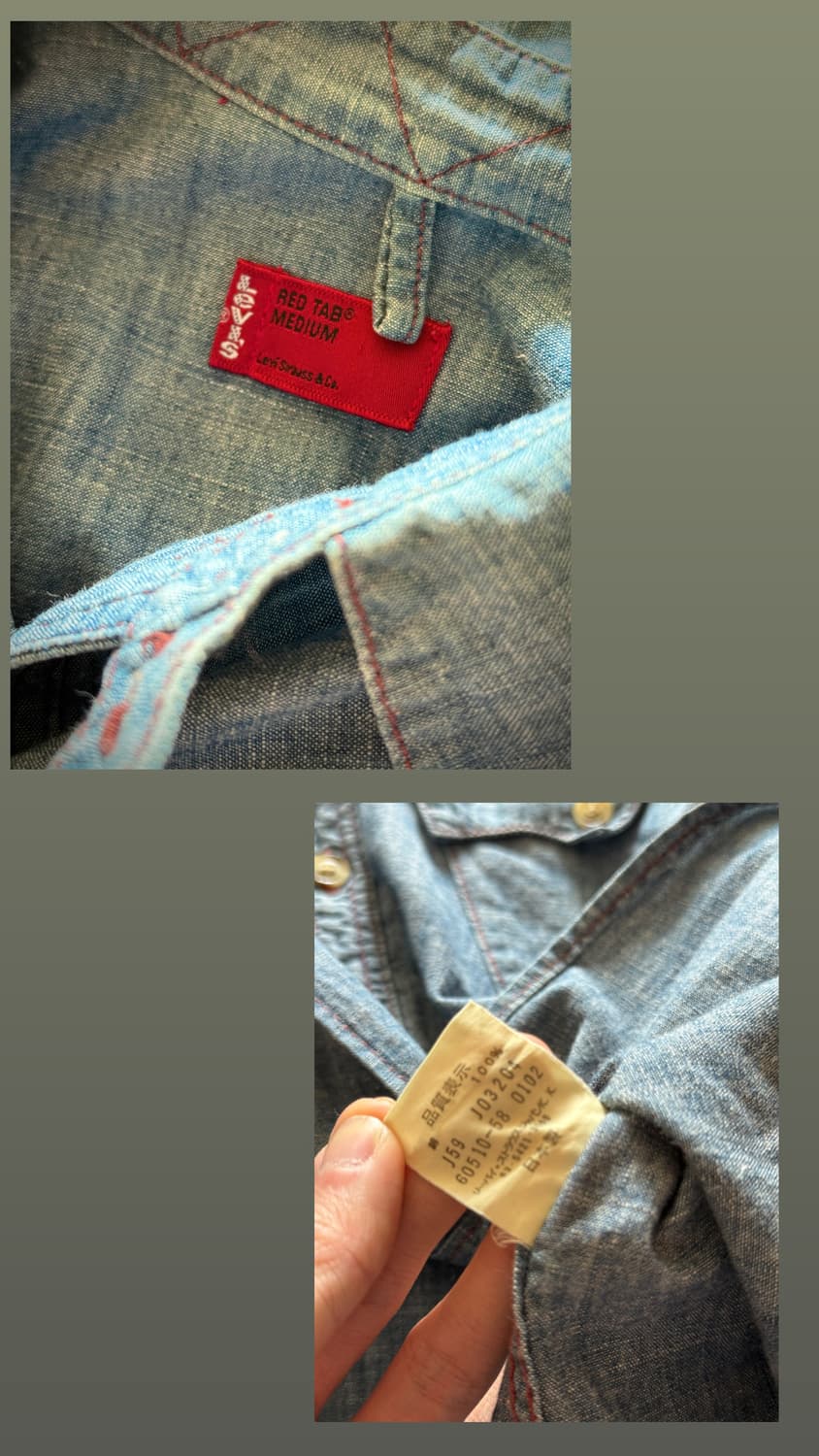 00s Levi's Rad tab Chambray shirt 상품이미지10