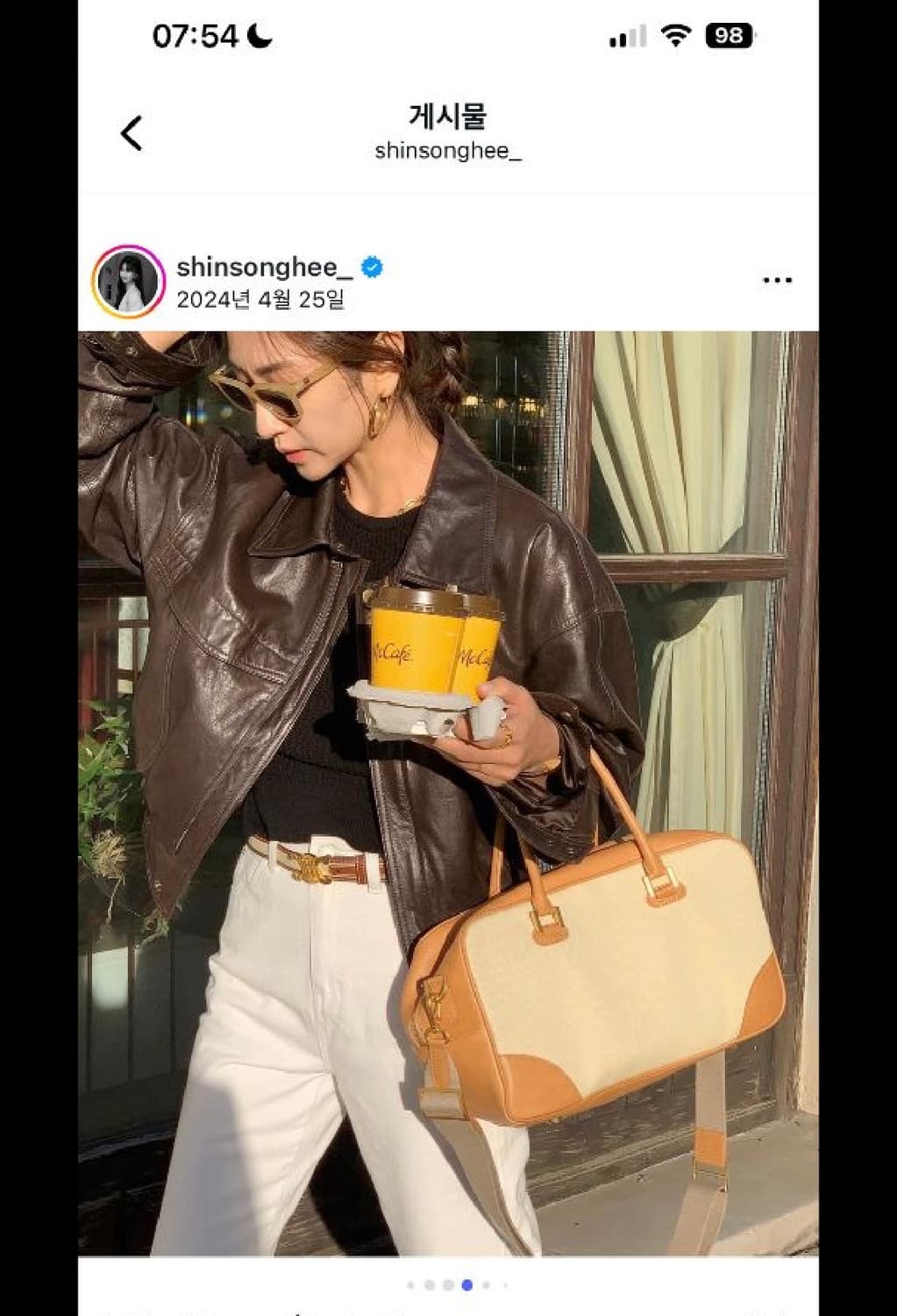 쏭스튜디오 가죽자켓 34 브라운입니다 상품이미지5