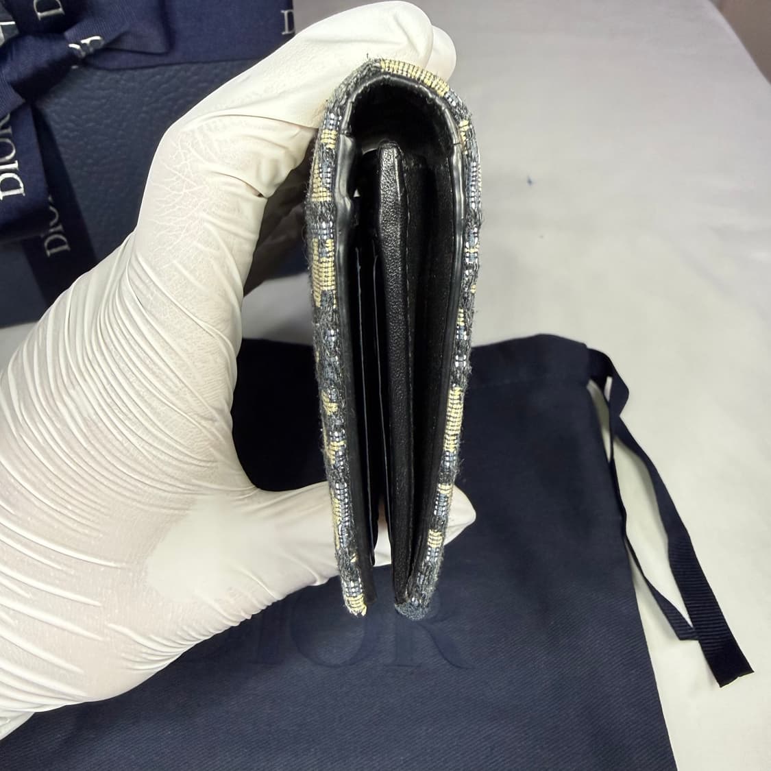 디올 오블리크 자카드 버티컬 장지갑 상품이미지6