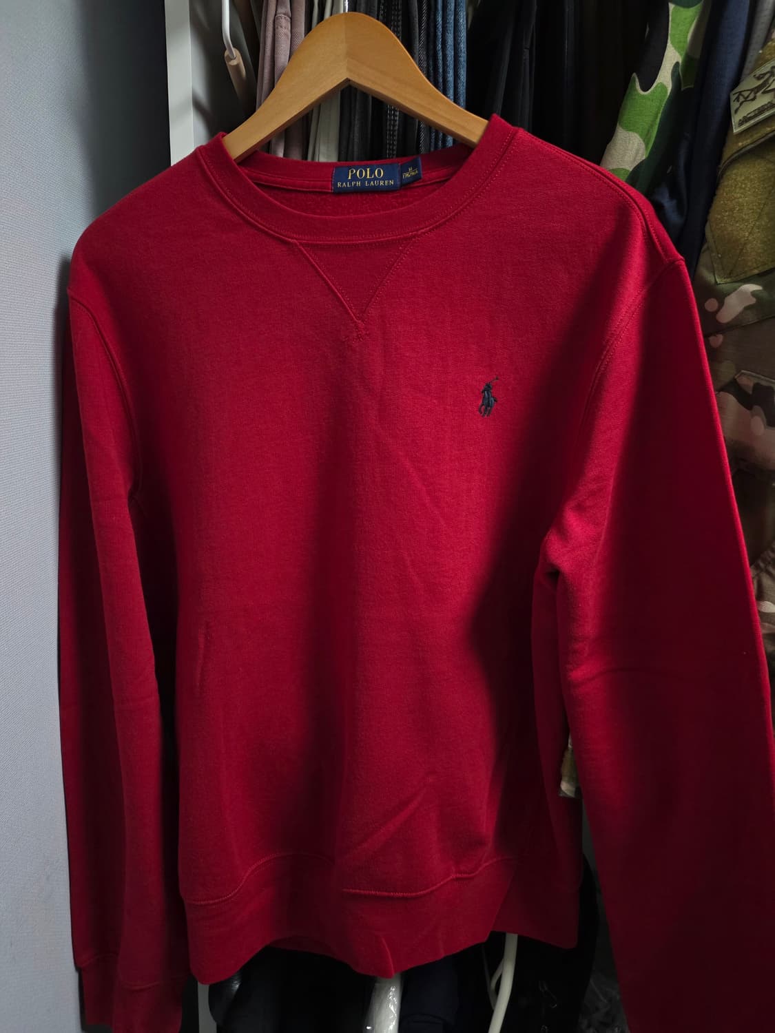 폴로 맨투맨 레드 m (100) 상품이미지1