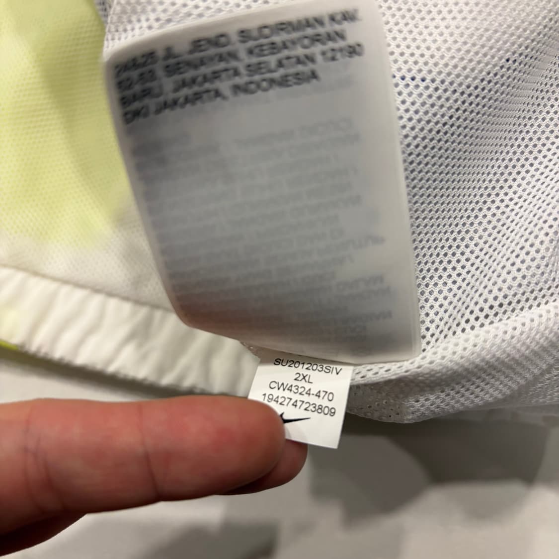 [2XL] 나이키 바람막이 블루/형광 옐로우 B407 상품이미지10