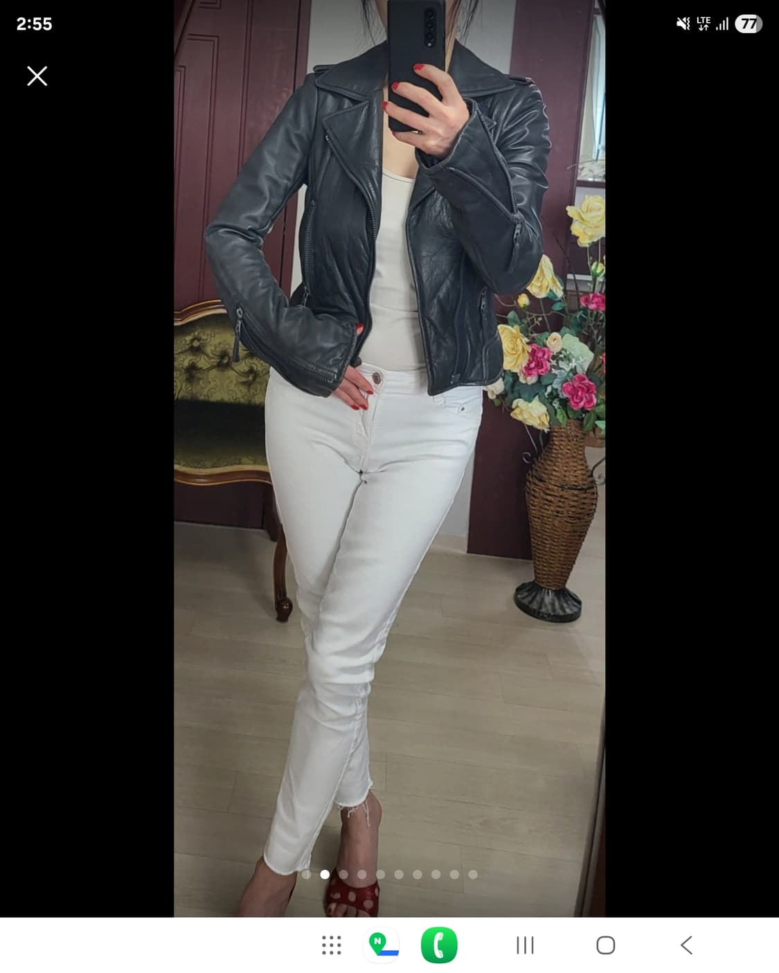 정품 발렌시아가 라이더 모터 가죽 쟈켓  상품이미지1