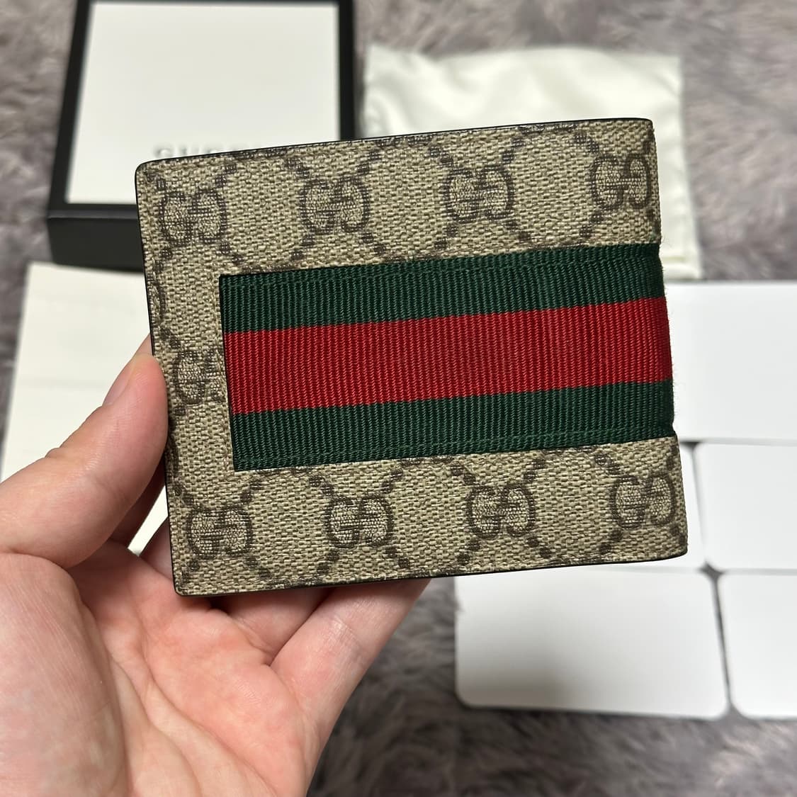 [풀구성] 구찌 GG 슈프림 웹삼선 반지갑 상품이미지2