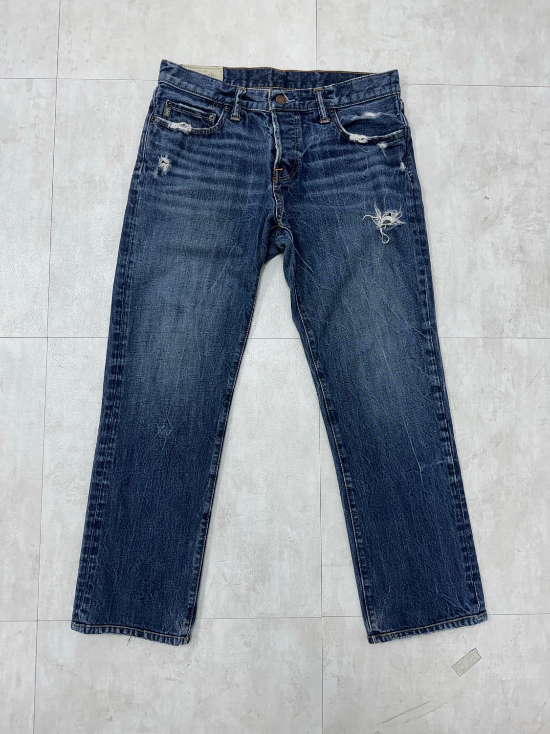 •아베크롬비 크랙워싱 슬림 스트레이트핏 데님 상품이미지1