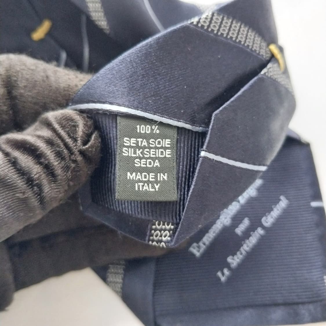 에르메네질도 제냐 실크 스트라이프 넥타이 9.2cm A+등급 K2197
 상품이미지10