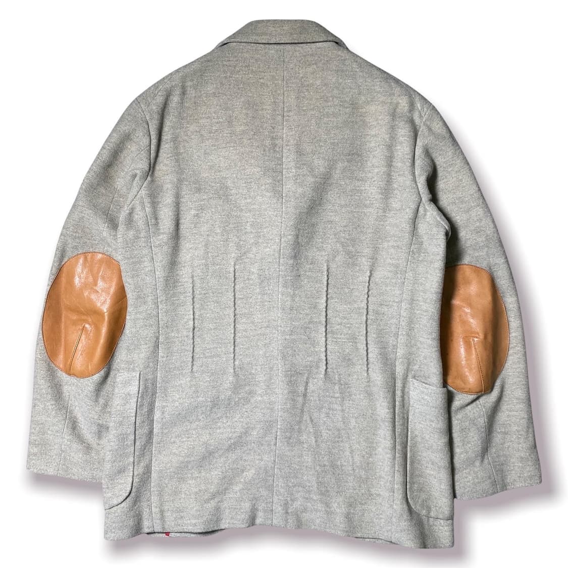 빈티지 레더 패치 싱글 울 자켓 상품이미지4