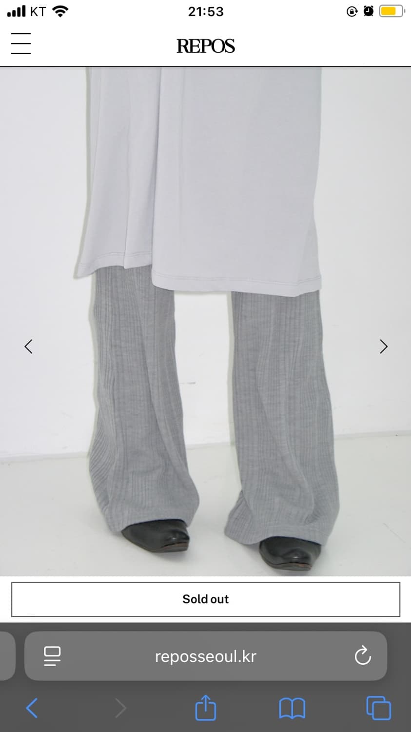 REPOS 리포스 WOOL GOLGI PANTS (GREY) 상품이미지4