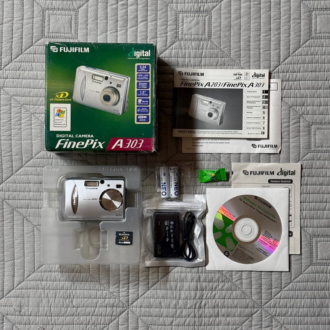 XD카드포함 풀박스 Finepix A303 후지필름 빈티지 디카 실버디카 상품이미지1