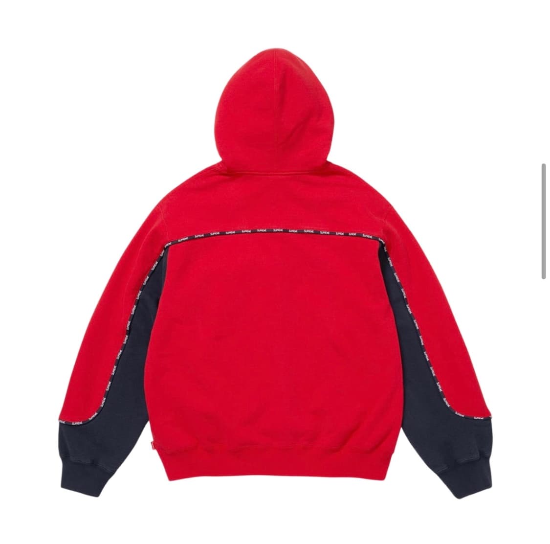 L) 슈프림 파이핑 집업 후드 자켓 스웨트셔츠 맨투 레드 - 25FW 상품이미지2