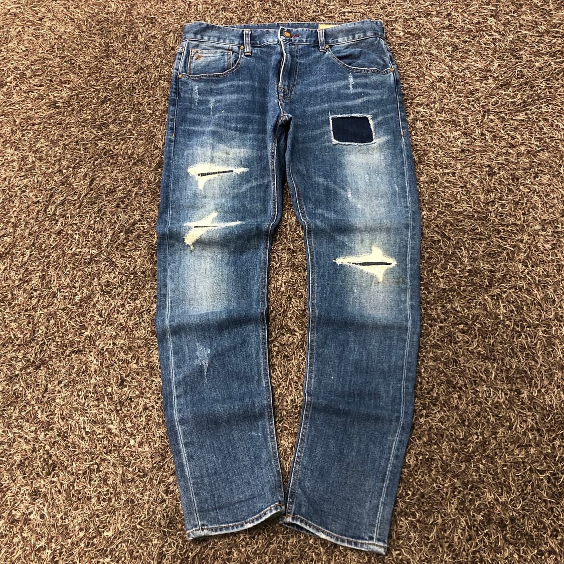 버커루 워싱 데미지 디스 데님 팬츠 상품이미지1