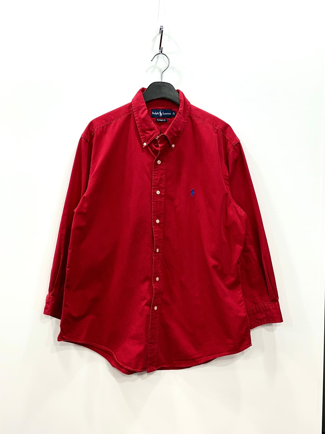 폴로 랄프로렌 옥스포드 셔츠 클래식핏 레드 XL 상품이미지7