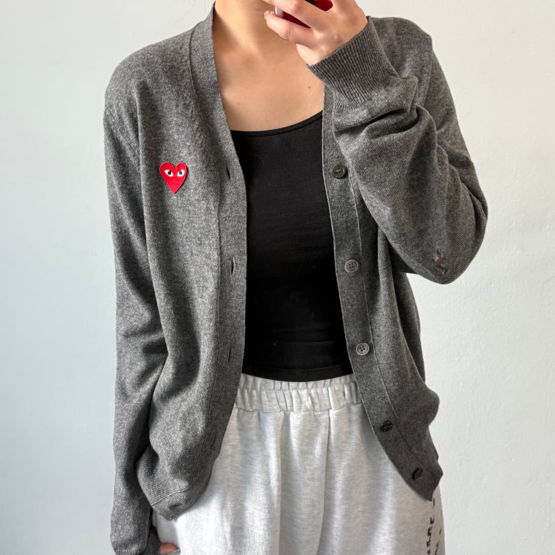 [M] 꼼데가르송 그레이 가디건 상품이미지2