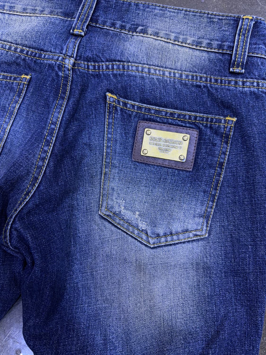 돌체앤가바나 빈티지 워싱 스트레이트핏 데님팬츠 48 상품이미지8