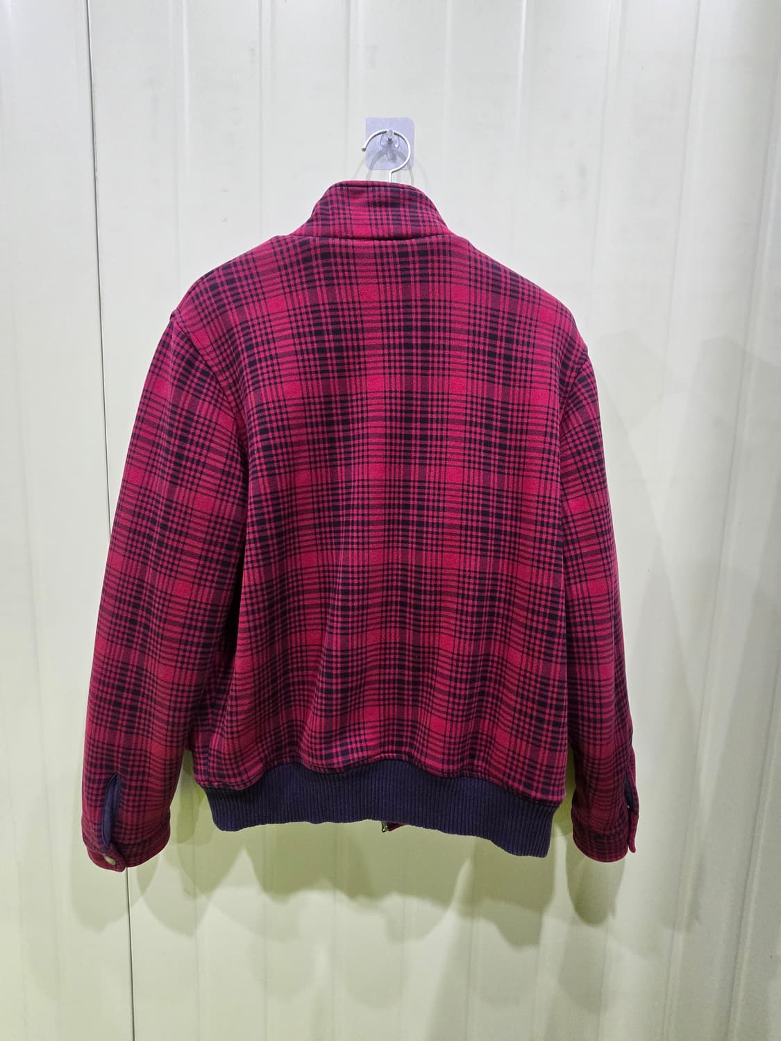 타미힐피거 체크 봄버 자켓 레드 상품이미지6