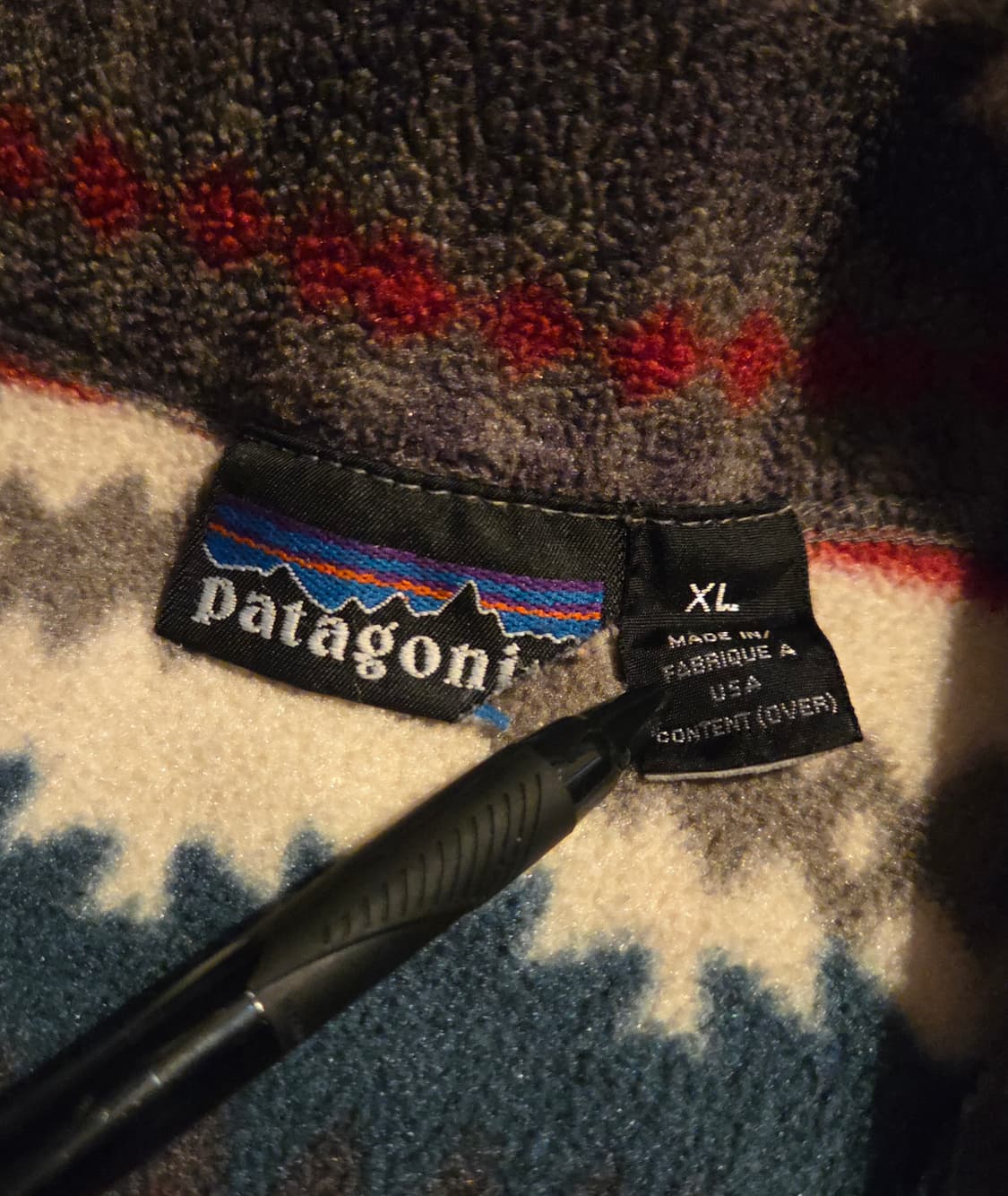 (XL)파타고니아Usa 94s 사카자위아 아이보리 신칠라 져지 하프 집업 상품이미지4