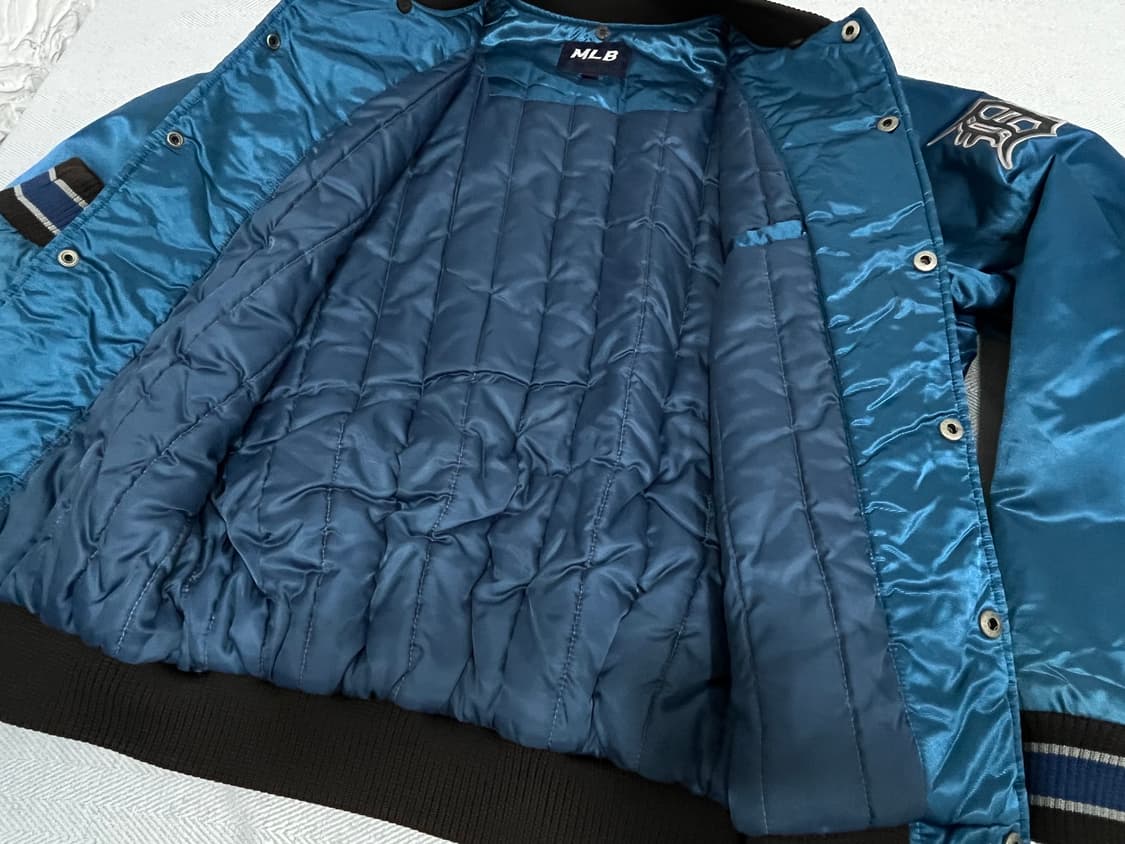 MLB 디트로이트 타이거즈 누빔 블루종 바시티자켓 105 상품이미지10