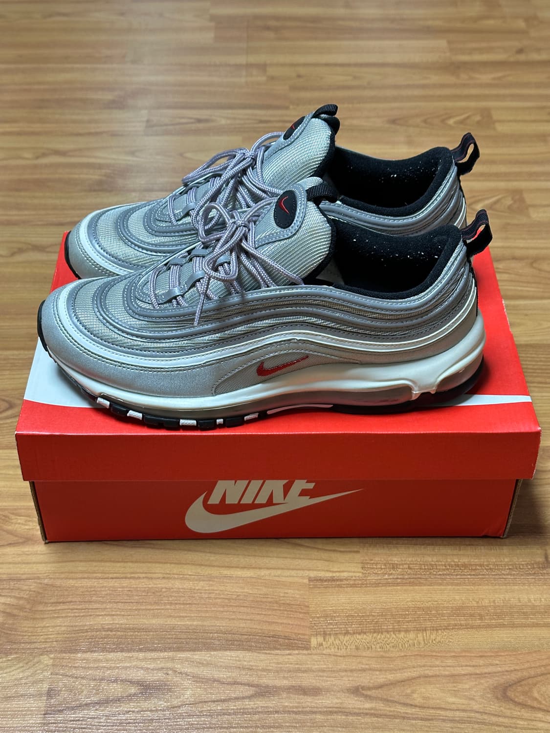 [상태좋음] 나이키 에어맥스 97 실버불렛 US10.5 상품이미지2