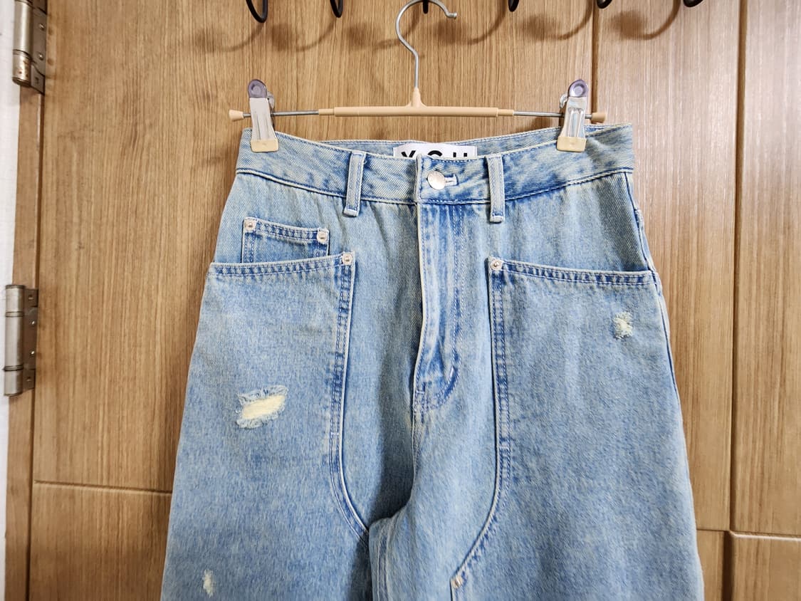 (XS)여성 YCH 와이드 데님 팬츠 상품이미지3